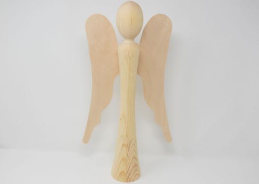 Schlanke Holzengel aus Kiefernholz - verschiedene Größen