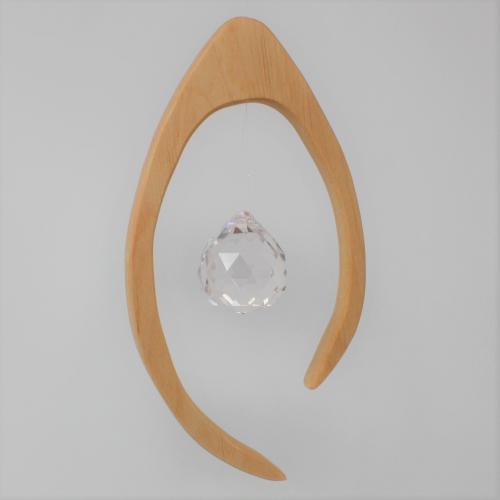 Feng Shui, Iris, Kristall, Holz, Fenster, Kunsthandwerk, Klangspiel, Esoterik, Fensterhänger, Windspiel, Deko, Lichtspiel, Regenbogen, Swarovski
