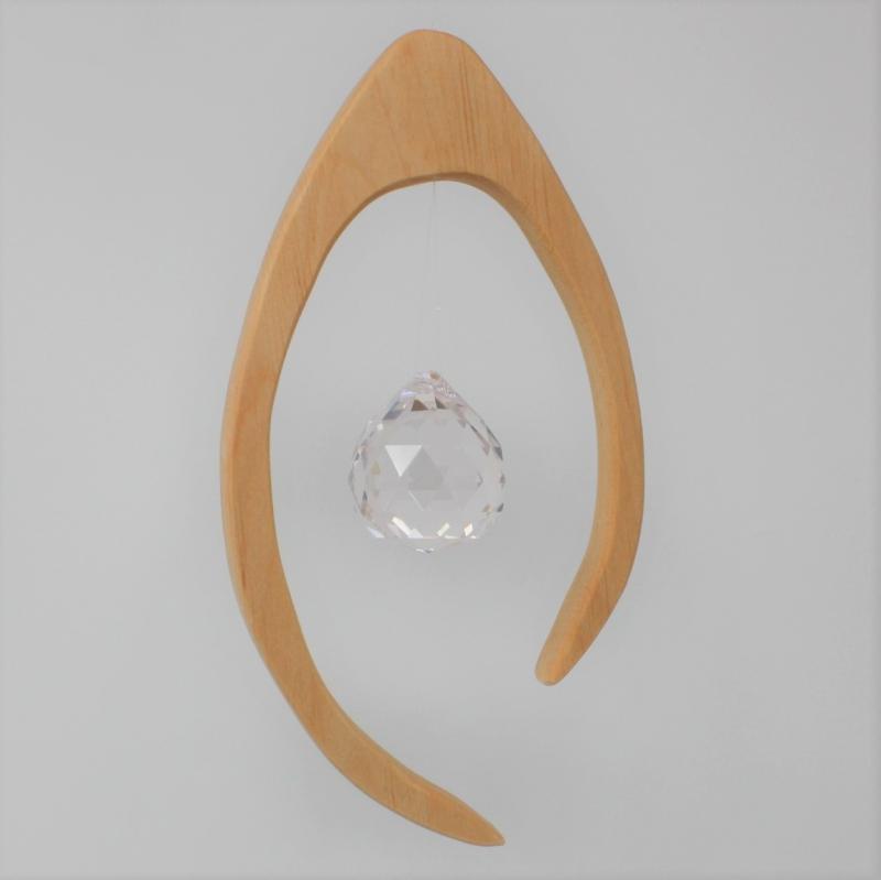 Feng Shui, Iris, Kristall, Holz, Fenster, Kunsthandwerk, Klangspiel, Esoterik, Fensterhänger, Windspiel, Deko, Lichtspiel, Regenbogen, Swarovski