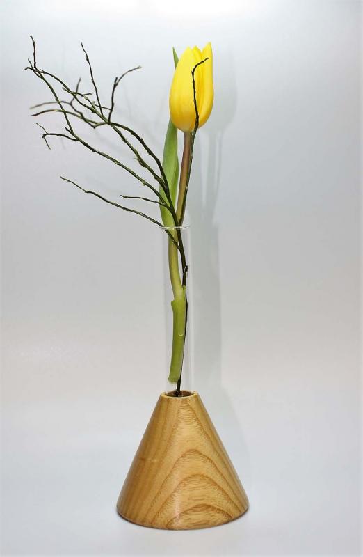 Vase, Vasen, Holzvasen, Reagenzglas, Kunst, Handwerk, Glas, Blume, Dekoration, Tisch, Schmuck, Vasen aus Holz